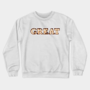 Great Word with Gold Metallic Light Bulbs Crewneck Sweatshirt